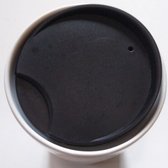 Starbucks Gold Flecked White Holiday Ceramic Tumbler 12 oz 2019 Collection - Picture 4 of 6